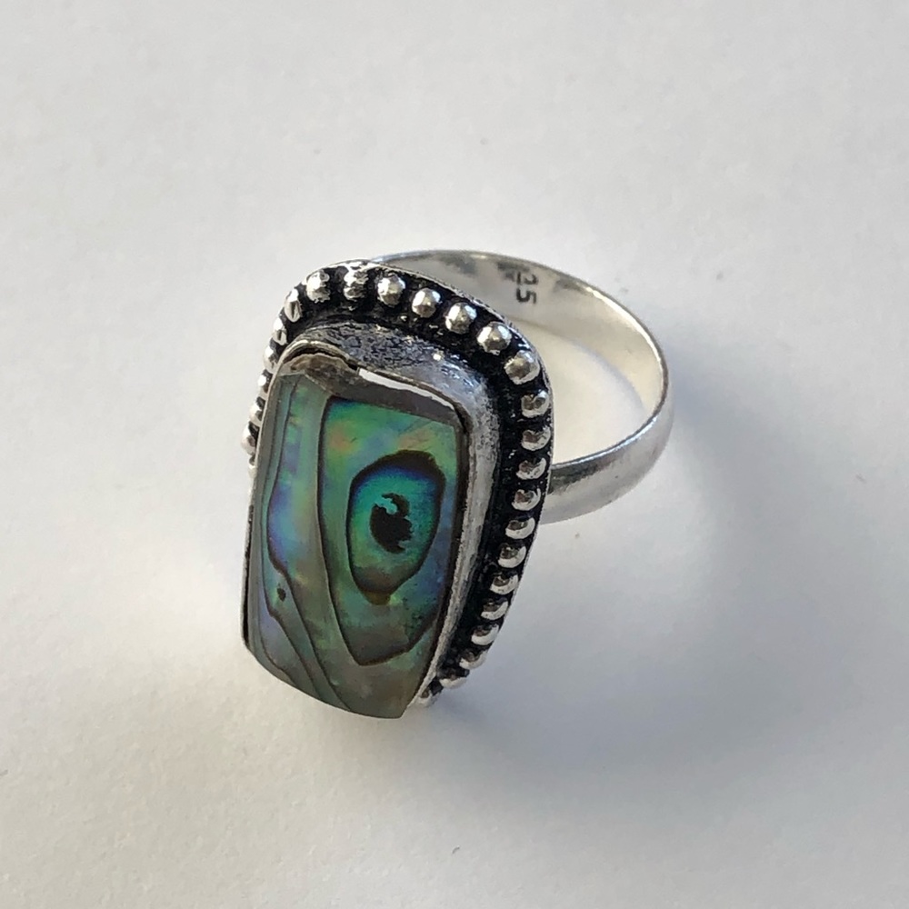 ➰Abalone Stone Ring - Picture 2 of 4